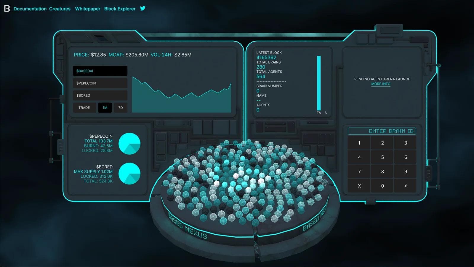 BasedAI Nexus: Visualizing Blockchain Data in 3D